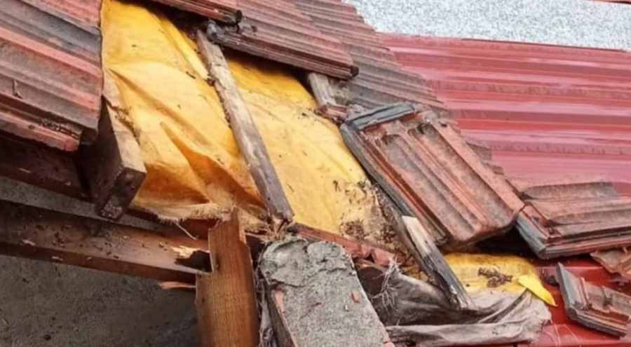 Kilimli'de yıldırım dehşeti; bir ev hasar gördü