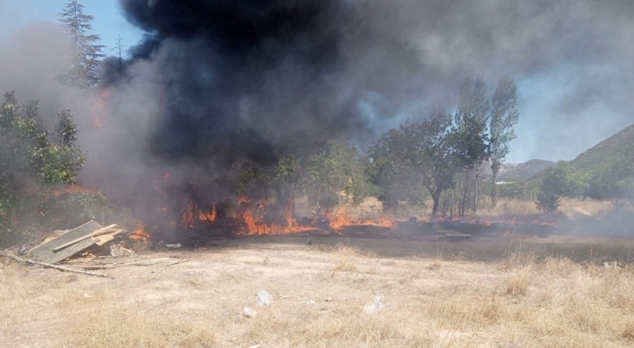 Isparta'da bağ evinde yangın paniği!
