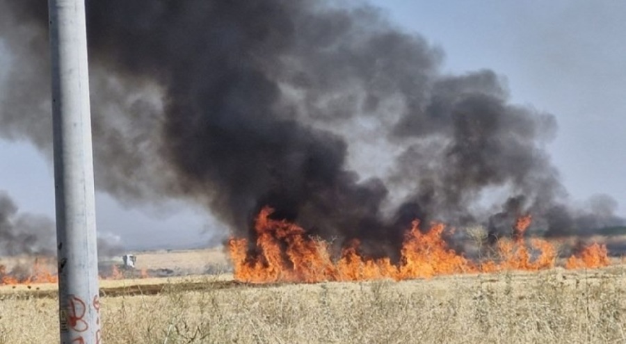 Diyarbakır'da çıkan anız yangını söndürüldü