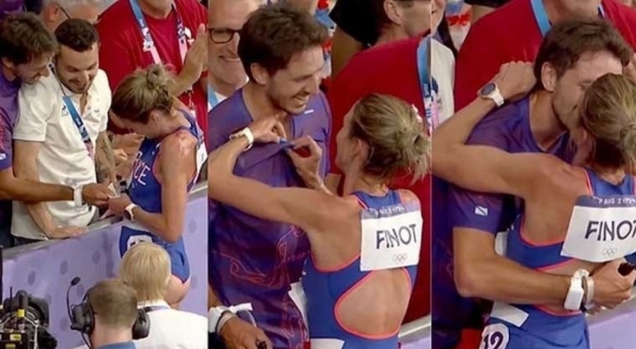 Olimpiyatlarda gündem olan evlenme teklifi!