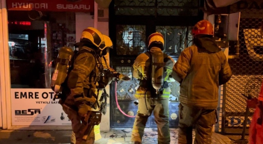 Bursa'da iş merkezinde korkutan yangın