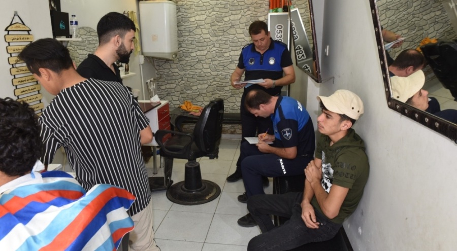 Yenişehir'de Suriyelilerin iş yerlerine denetim