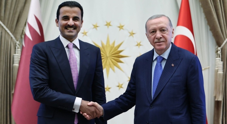 Erdoğan, Katar Emiri Al Sani ile bir araya geldi