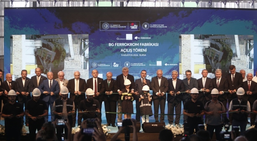 Bursa'da ferrokrom üretimi yapacak fabrika hizmete açıldı