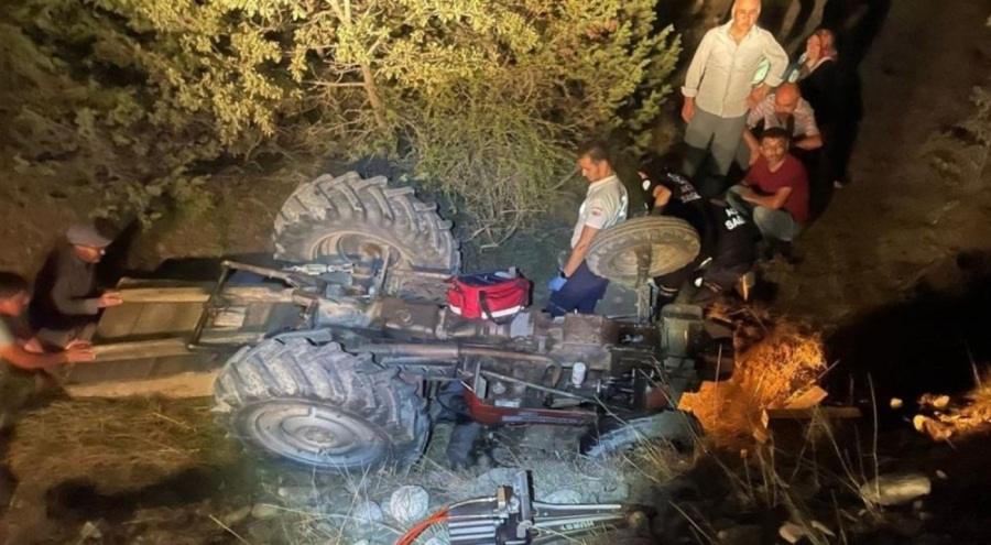 Çorum'da devrilen traktörün sürücüsü öldü