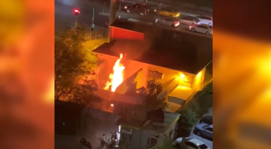 Trafodan çıkan yangın panik dolu anlar yaşattı