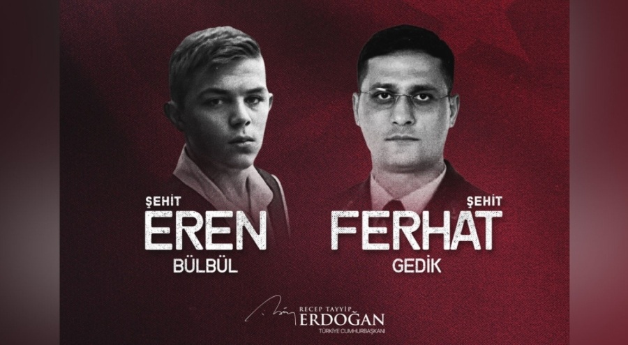 Erdoğan'dan şehir Eren Bülbül ve Astsubay Ferhat Gedik için mesaj