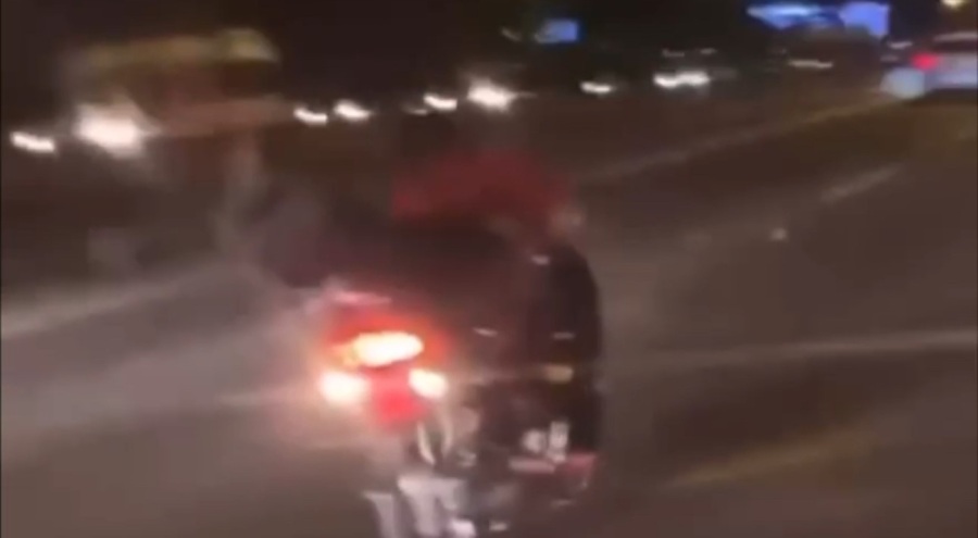 Bursa'da motosiklet sürücüsü yürekleri ağza getirdi