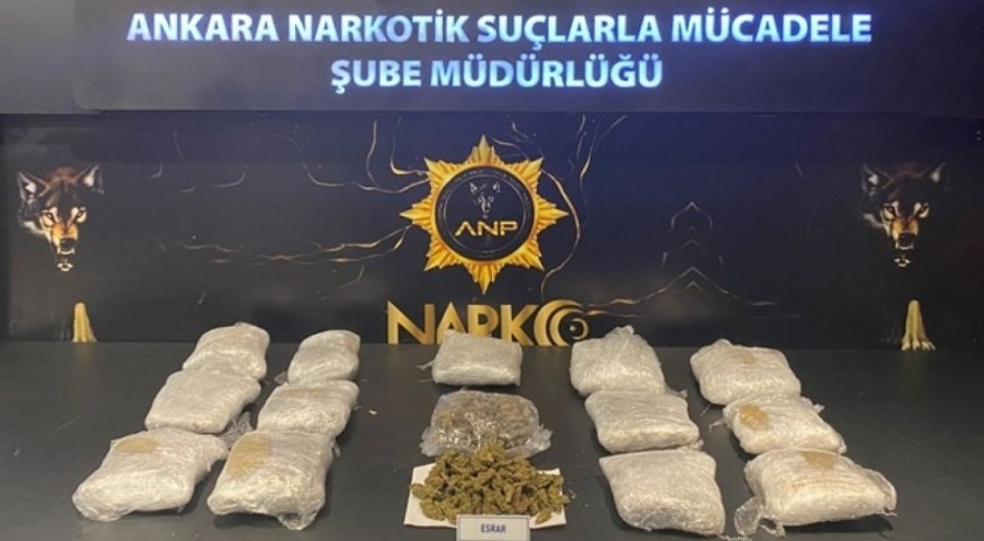 Operasyonda 10 kilo 600 gram esrar ele geçirildi