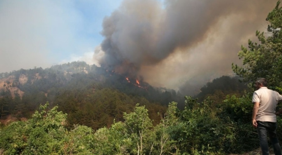 Alevlerle mücadele devam ediyor: Karabük yangını kontrol altında!