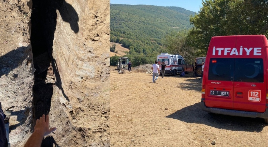 Su kuyusu açarken göçük altında kalan çiftçi can verdi