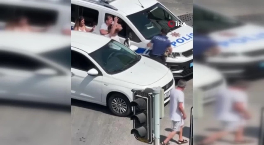 Polise yumruklu saldırı: Yasak yerden U dönüşü yaptı