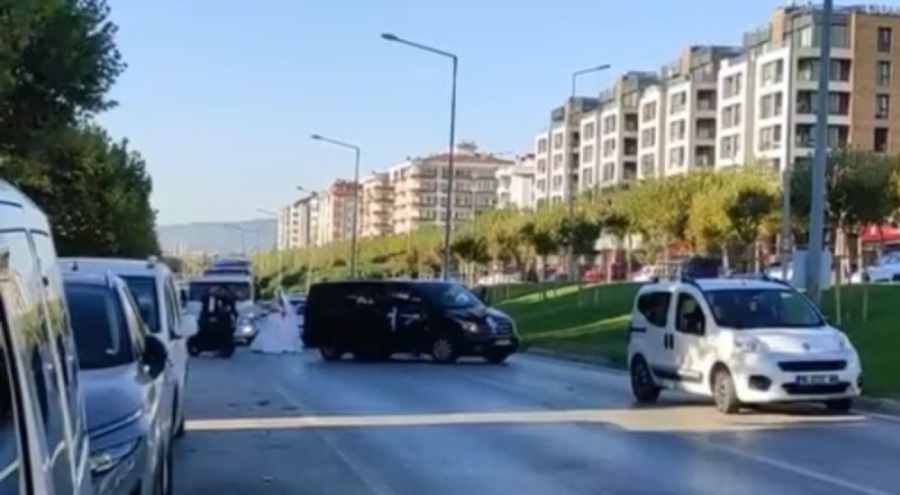 Bursa'da düğün konvoyunda trafiği kapatan araçlara ceza yağdı