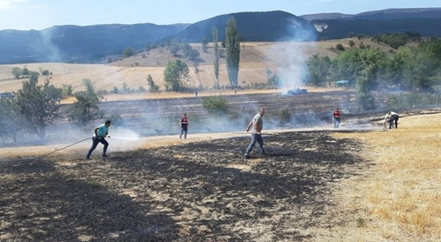 Köylülerin erken müdahalesi alevlerin önüne geçti