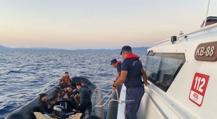 Bodrum'da 61 kaçak göçmen yakalandı