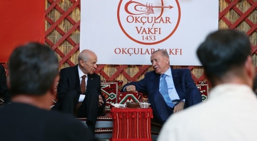 Erdoğan ve Bahçeli Ahlat'ta han çadırında bir araya geldi