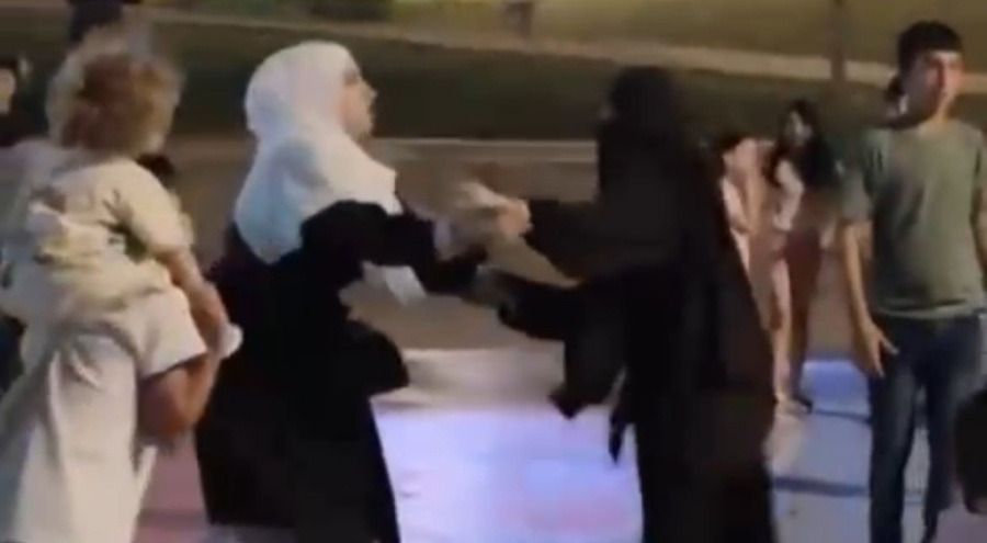 Bursa'da kadınlar birbirine girdi