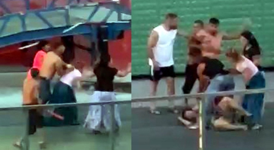 Sokak ortasında kadına şiddet: Yumrukladı, yerde sürükledi