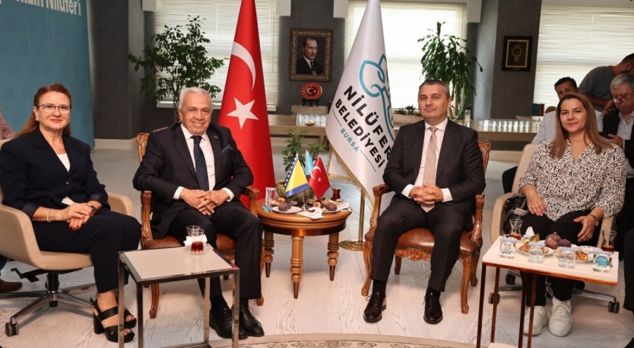 Bosna-Hersek heyetinden, Nilüfer Belediye Başkanı Şadi Özdemir'e ziyaret