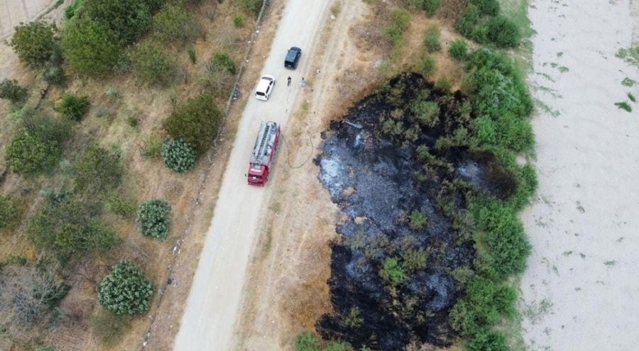 Yıldırım düştü yangın çıktı