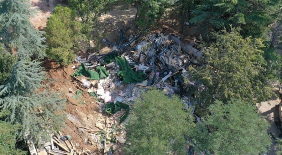 Vaniköy'deki kaçak villanın yıkımı tamamlandı