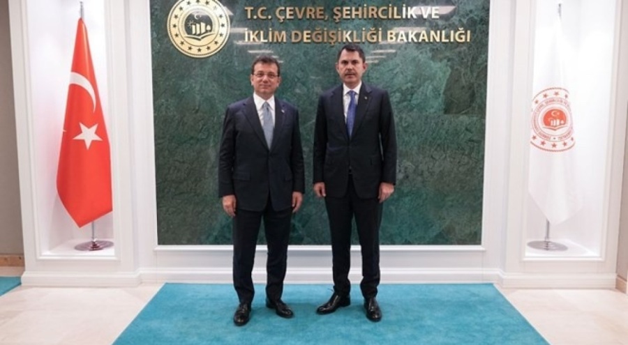 Bakan Kurum ve İBB Başkanı Ekrem İmamoğlu görüştü