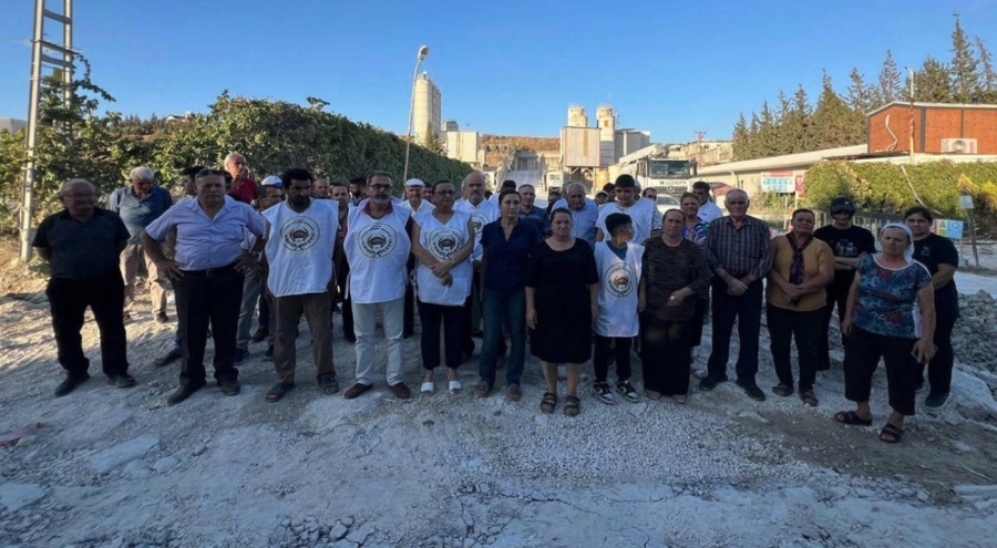Hatay'da beton santrali eylemi!