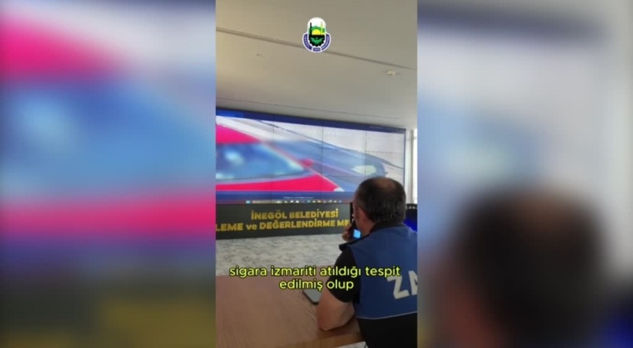 İnegöl'de aracından çevreyi kirletenleri tespit edildi