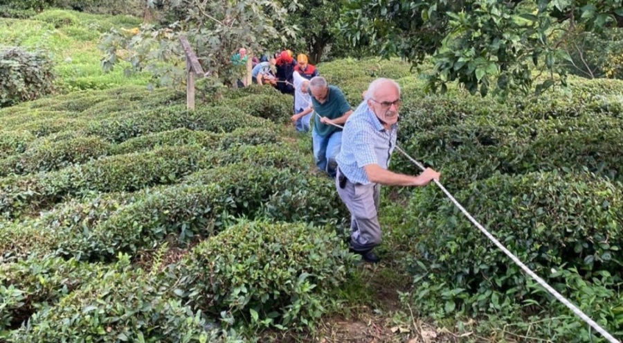 İlkel teleferikten düşen kadının yardımına ekipler koştu