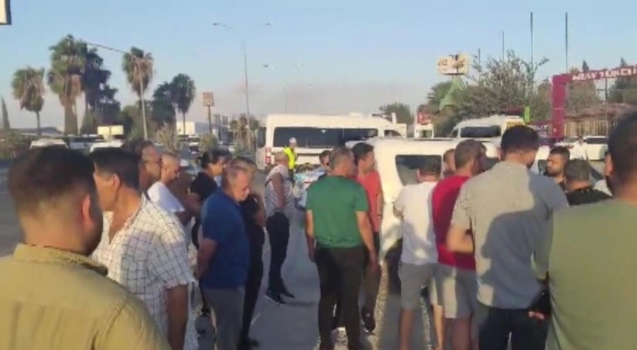 Ceza yiyen sürücü kendini ve aracını yakmaya çalıştı