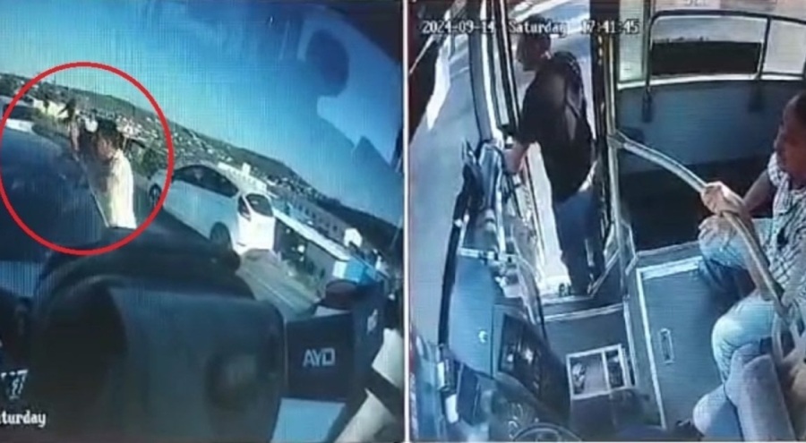 Otobüs şoförü yolunu kesen sürücüye bıçakla saldırdı!