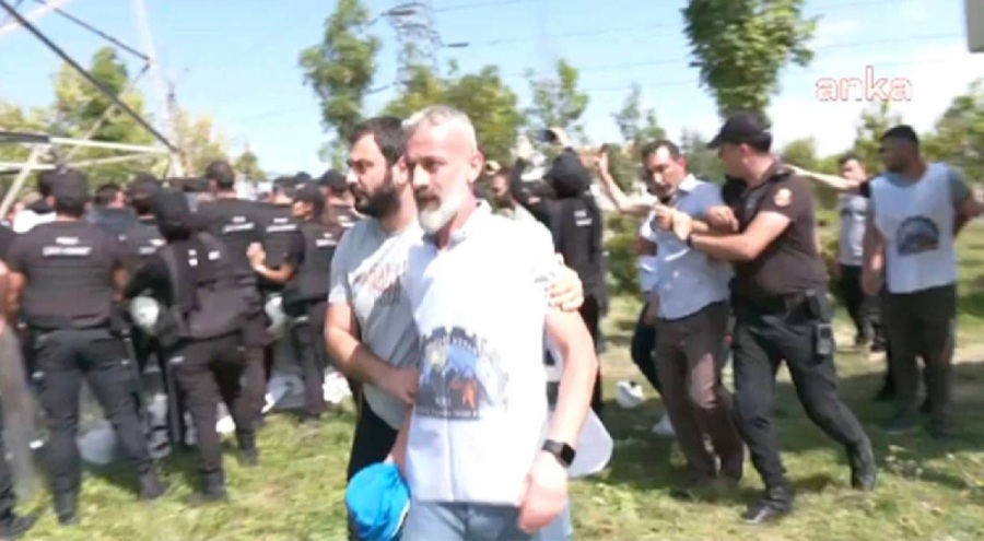 Fernas Madencilik Genel Merkezi önünde eylem yapmak isteyen işçilere gözaltı!