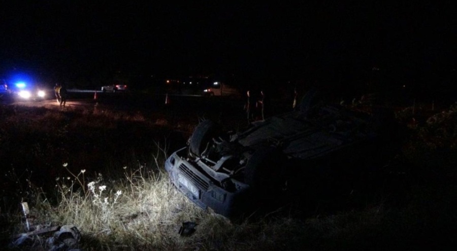 Kontrolden çıkan araç takla attı!