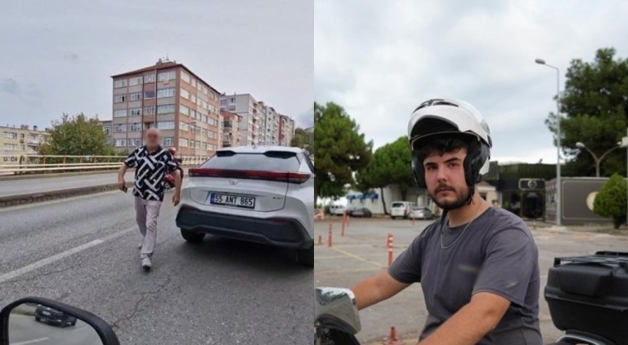 Kuryeye önce hakaret sonra yumruk!