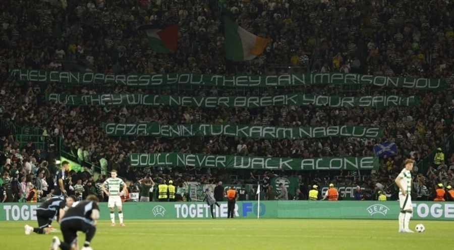 Celtic taraftarlarından Filistin'e destek