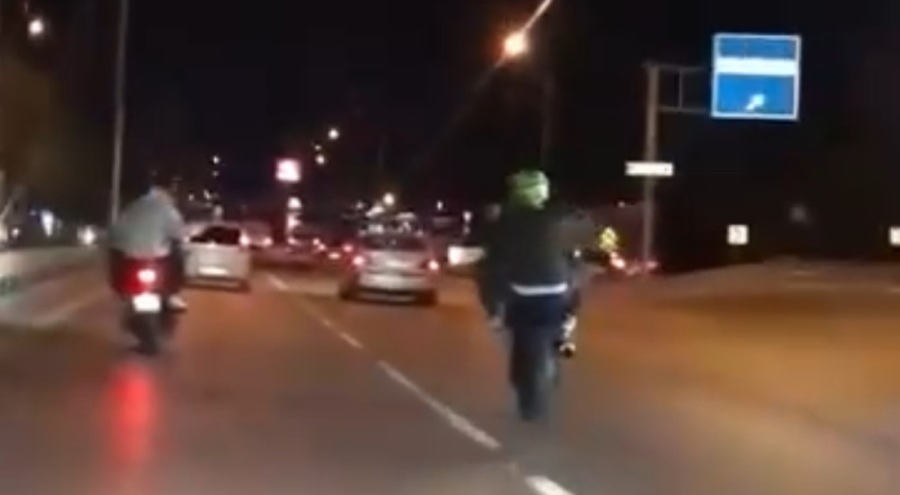 Bursa'da motosikletlilerin tehlikeli yolculukları korkuttu