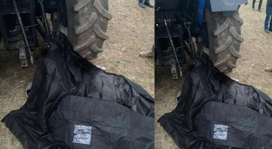 Traktör tamiri yaparken kafası hidrolik sisteme sıkıştı