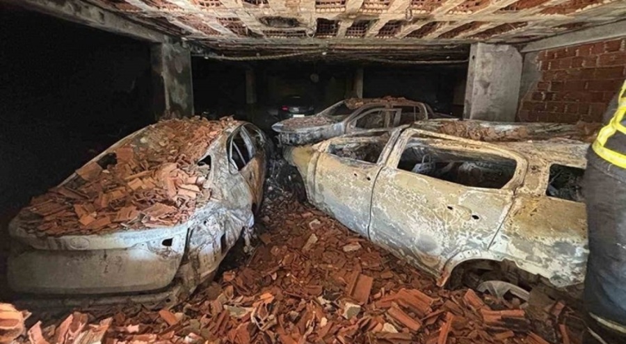 Site otoparkında çıkan yangında 1 ölü, 12 yaralı!