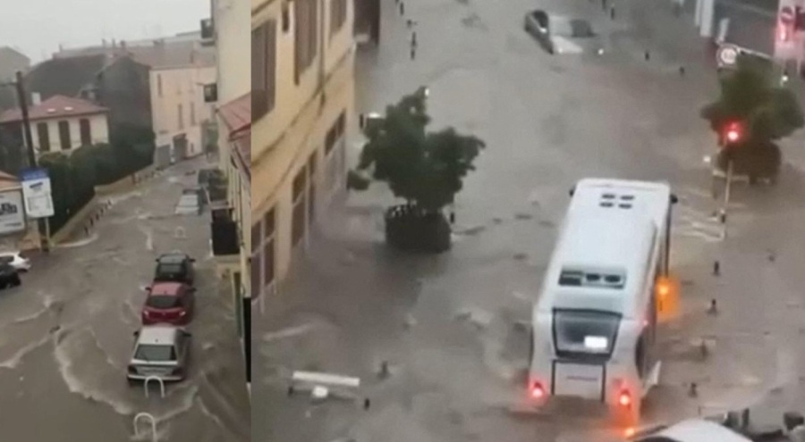 Fransa'da cadde ve sokaklar su altında kaldı!