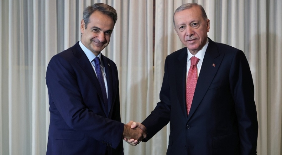 Cumhurbaşkanı Erdoğan, Yunanistan Başbakanı Miçotakis ile bir araya geldi