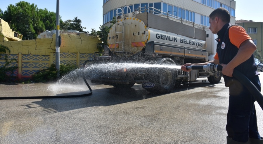 Gemlik'te sokaklar temizlendi