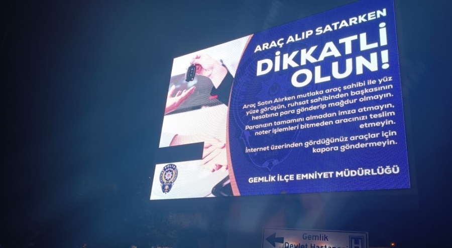 Gemlik Polisi vatandaşı dolandırıcılık olaylarına ilişkin uyardı