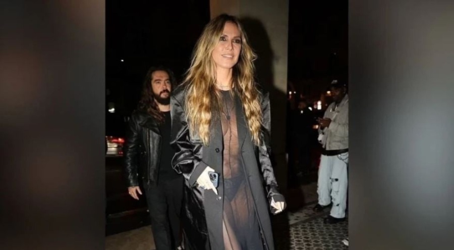 51 yaşındaki Heidi Klum şeffaf elbiseyle dikkatleri üzerinde topladı