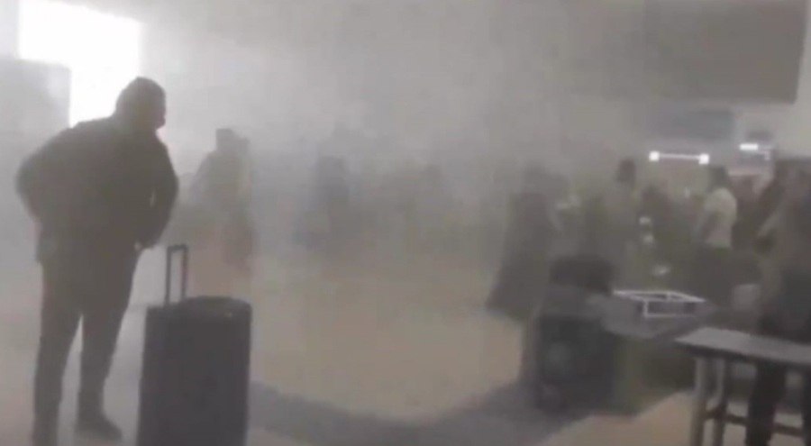 Van Ferit Melen Havalimanı'nda yangın paniği!