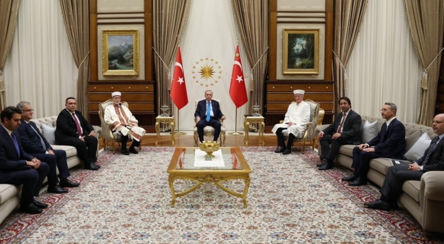 Cumhurbaşkanı Recep Tayyip Erdoğan, Gümülcine ve İskeçe müftülerini kabul etti