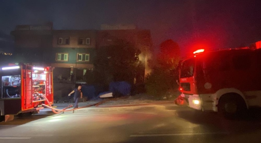 İşçilerin kaldığı pansiyonda yangın!