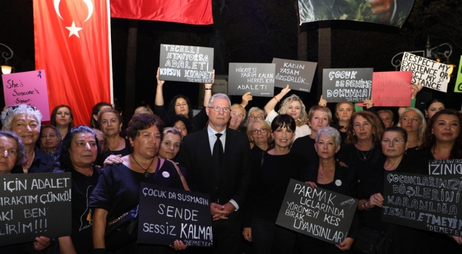 Mudanyalı kadınlardan protesto: Şiddete hayır!