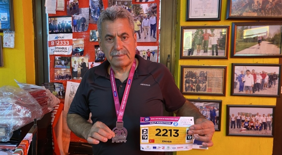 Bursalı esnaf maratonda Türkiye'yi temsil etti!