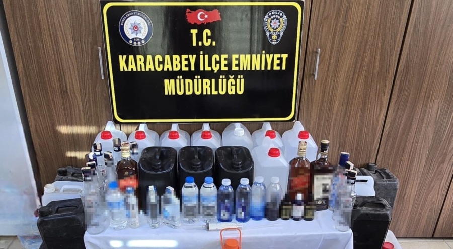 Bursa Karacabey'de sahte ve kaçak alkol operasyonu!