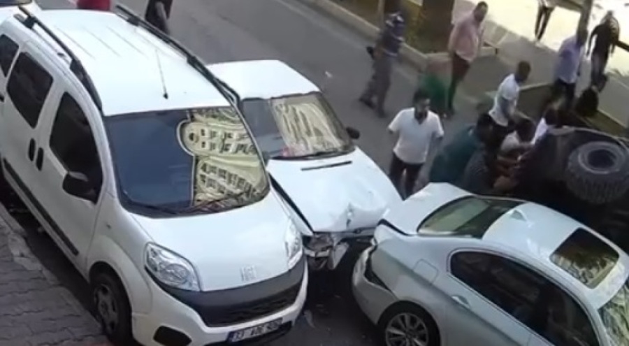 Cip, kamyonete çarptı!